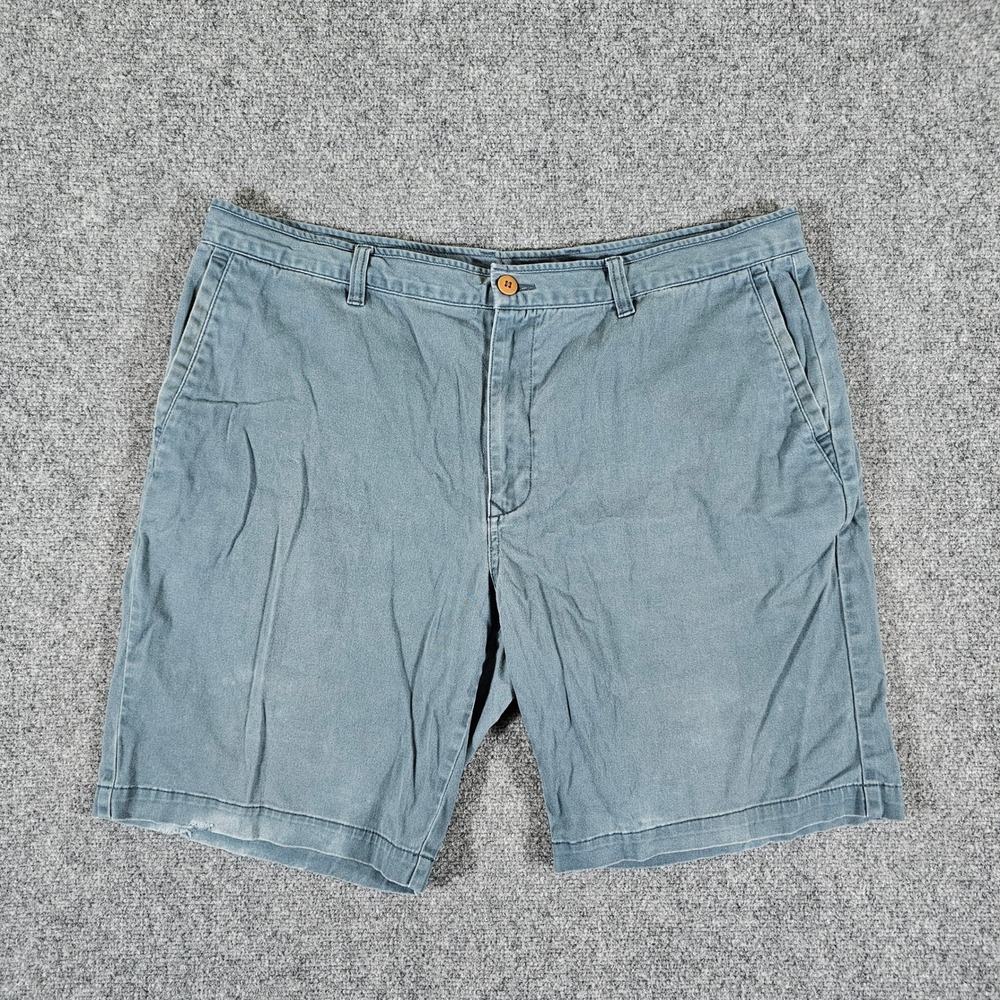 Tommy Bahama Blue Flat Front‎ Shorts Casual Chino Moss Green Mens Tagged Size 40